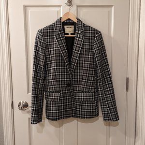 L'Agence Diana black white plaid jacket blazer size 2